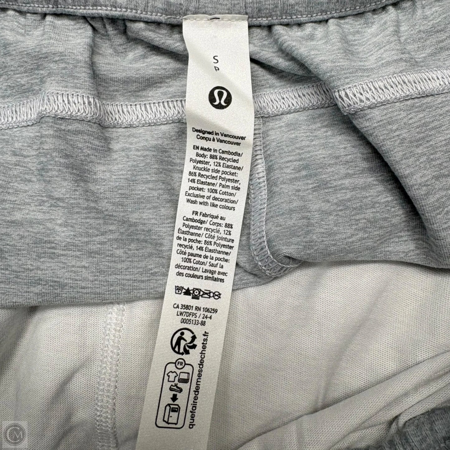 Athletic Shorts By Lululemon In Grey, Size: S
