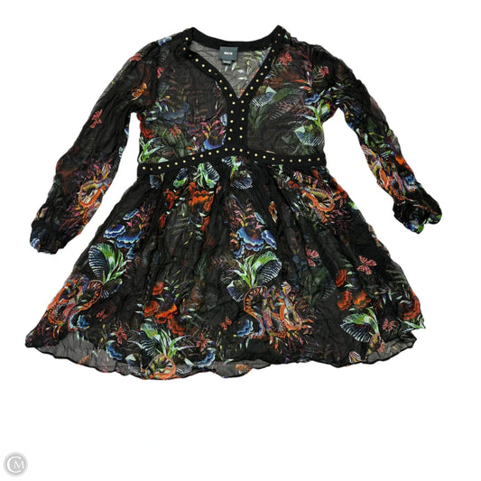 Tunic Long Sleeve By Maeve In Black & Red, Size: M