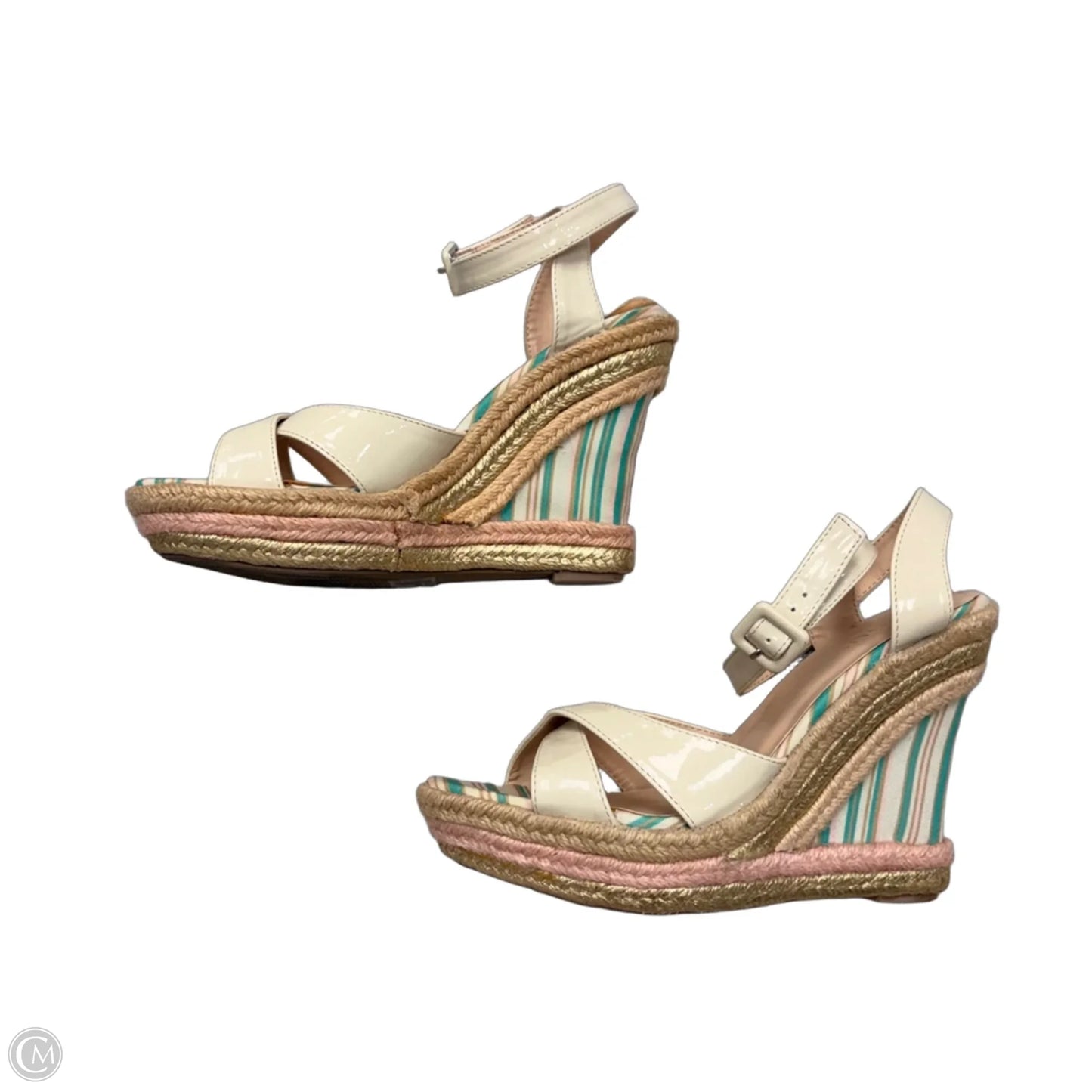 Sandals Heels Wedge By Venus In Tan, Size: 8.5