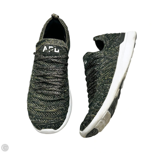 Shoes Designer By Apl In Black & Gold, Size: 9.5