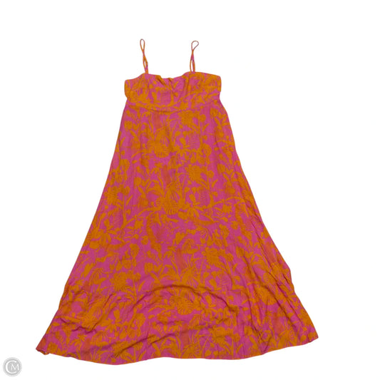 Dress Casual Maxi By Popvil In Orange & Pink, Size: L