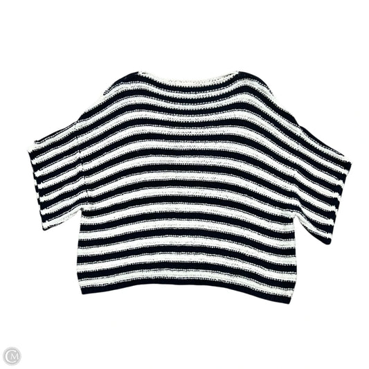 Sweater Short Sleeve By Anthropologie In Blue & White, Size: Xs/s