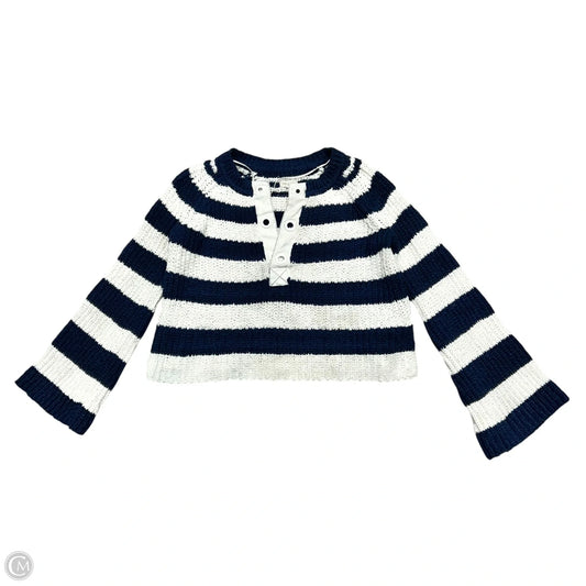 Sweater By Pilcro In Blue & White, Size: S