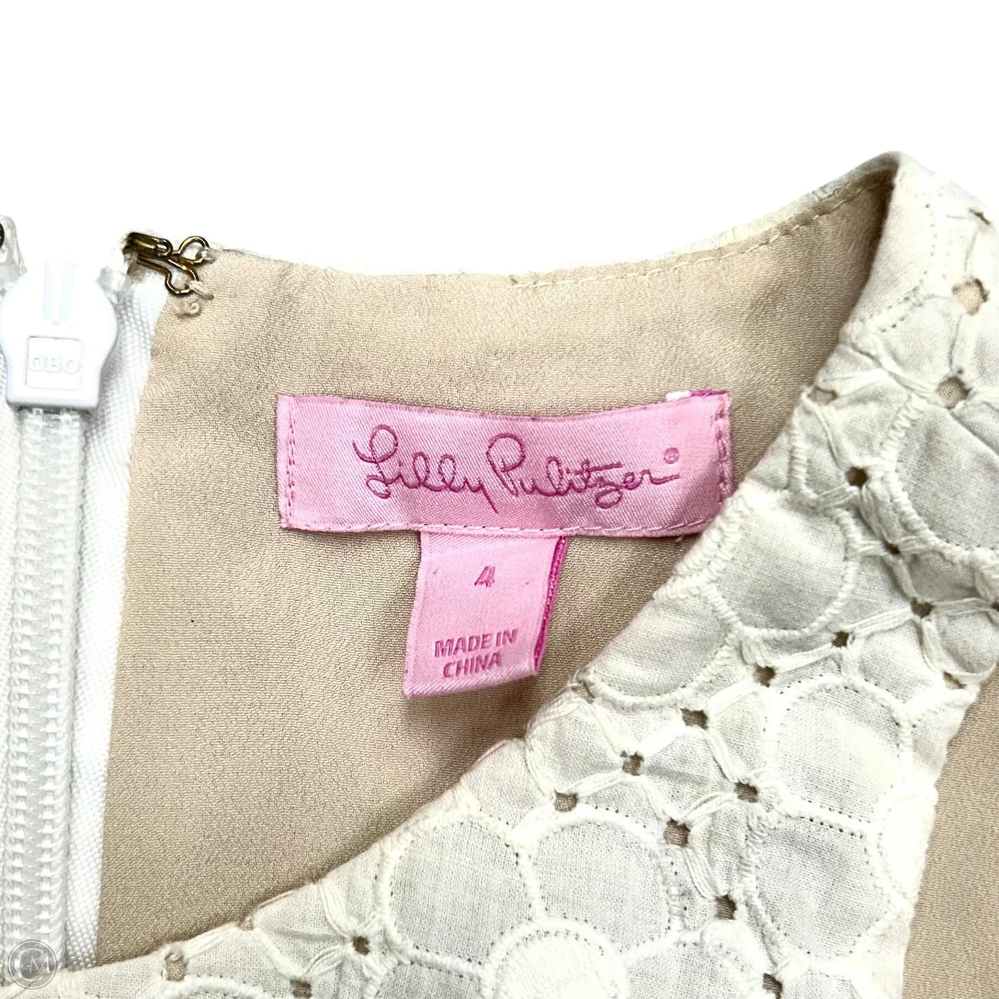 Dress Designer By Lilly Pulitzer In Cream & White, Size: S