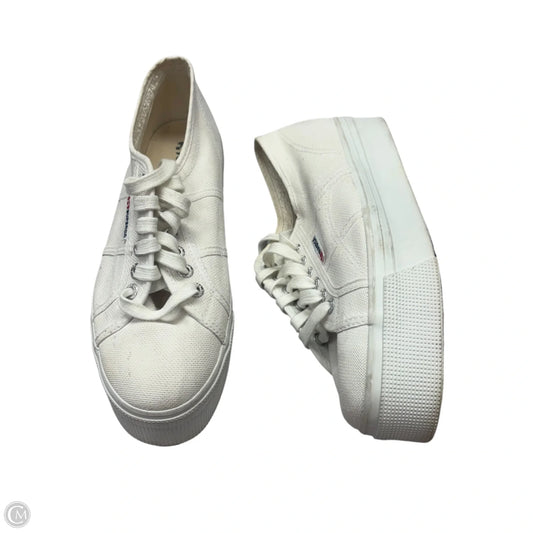 Shoes Sneakers Platform By Superga In White, Size: 9.5