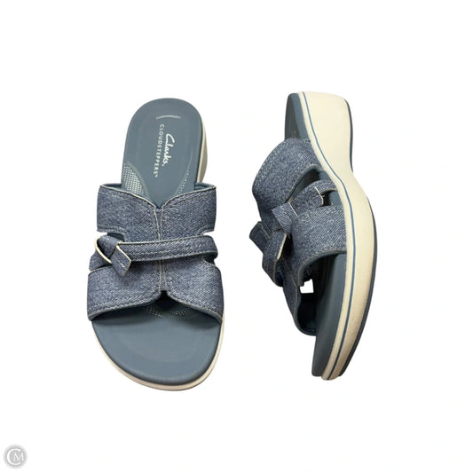 Sandals Flats By Clarks In Blue, Size: 7