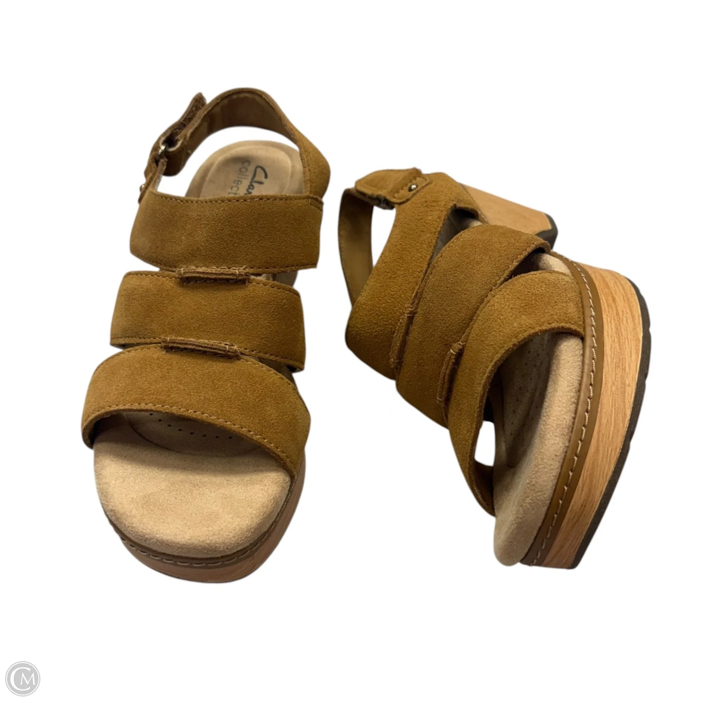 Sandals Heels Block By Clarks In Yellow, Size: 7