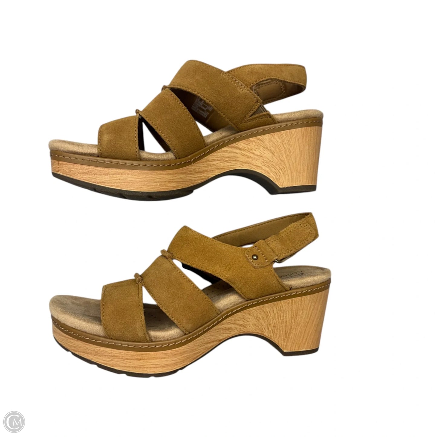 Sandals Heels Block By Clarks In Yellow, Size: 7