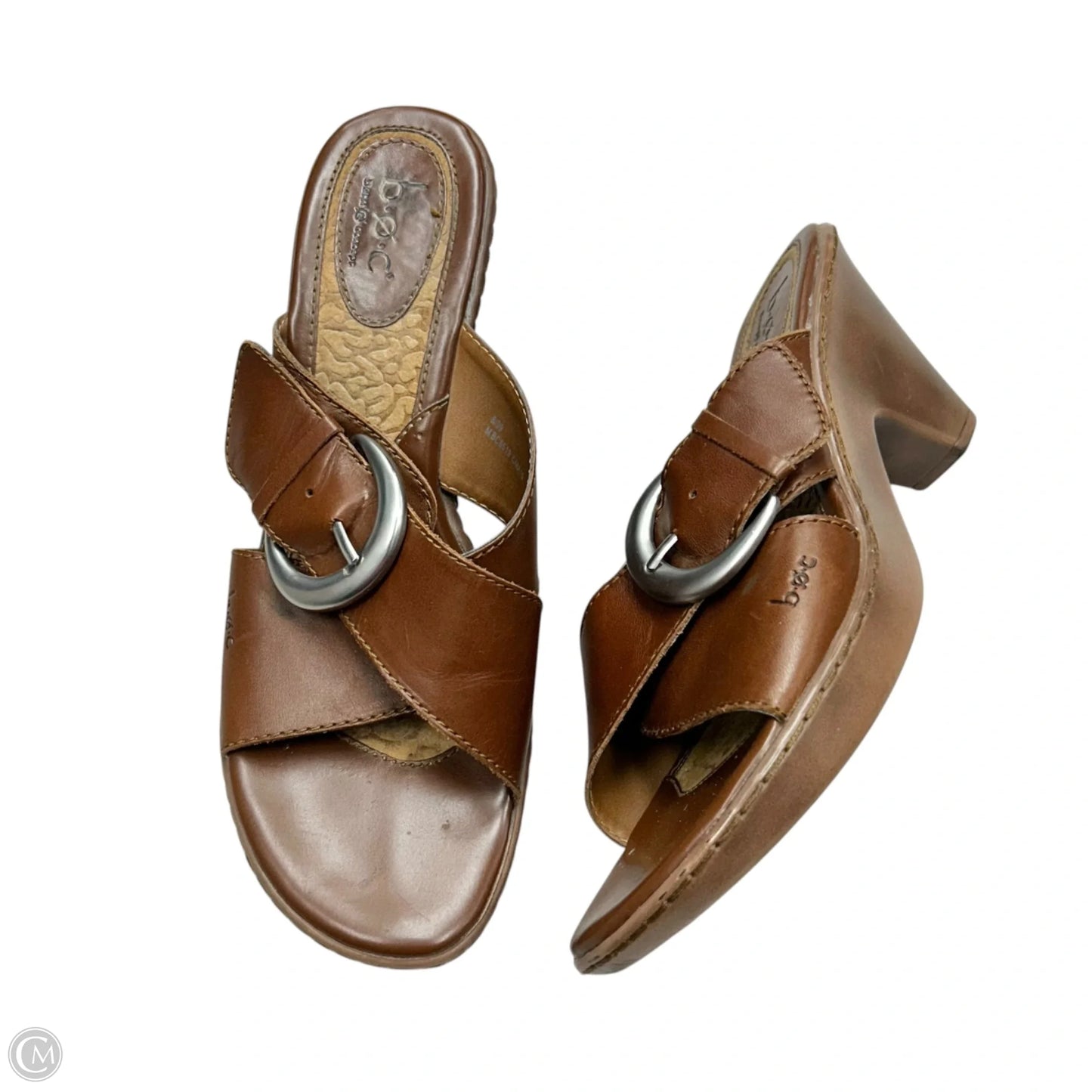 Sandals Heels Block By Boc In Brown, Size: 8