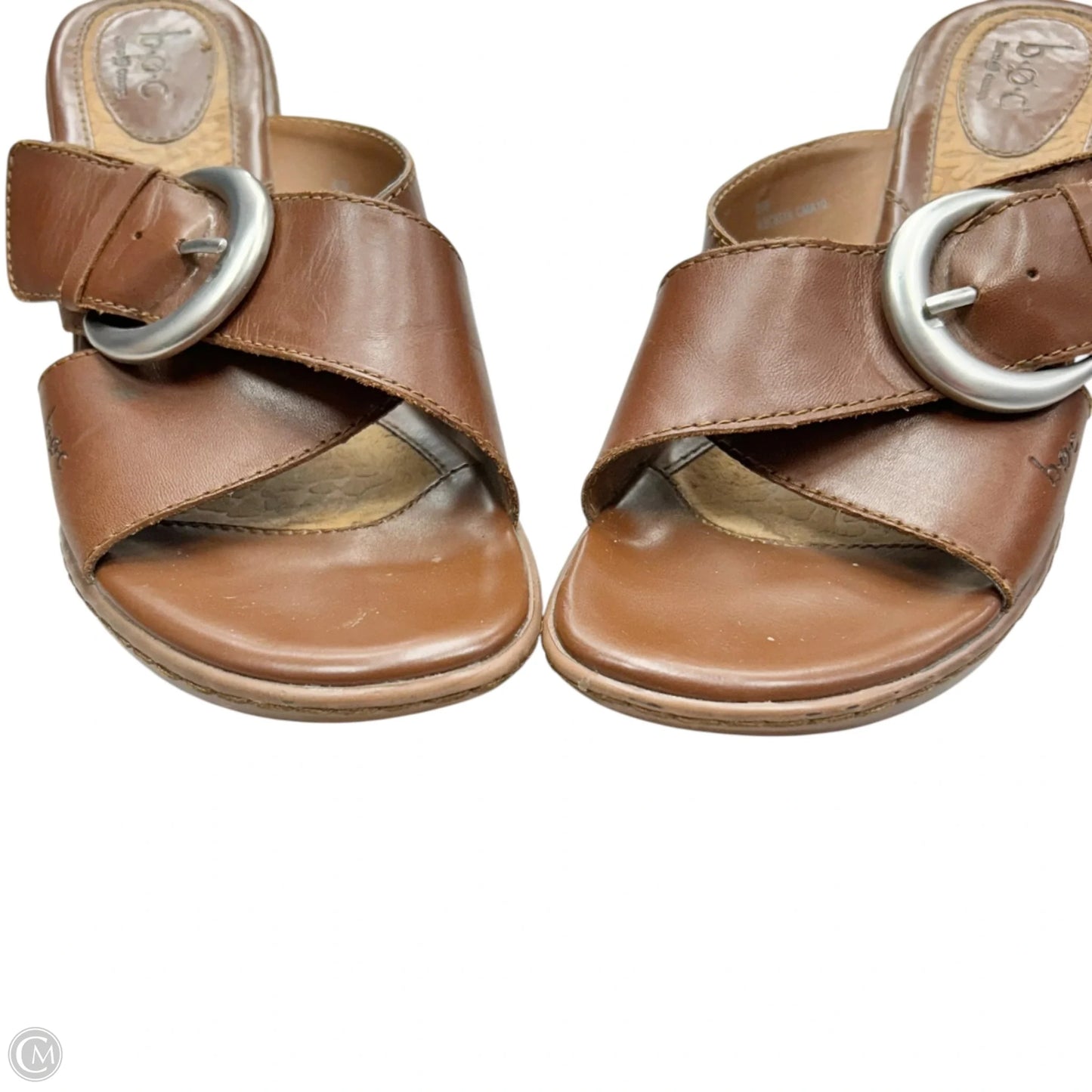 Sandals Heels Block By Boc In Brown, Size: 8