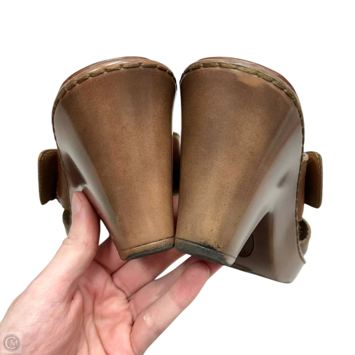 Sandals Heels Block By Boc In Brown, Size: 8