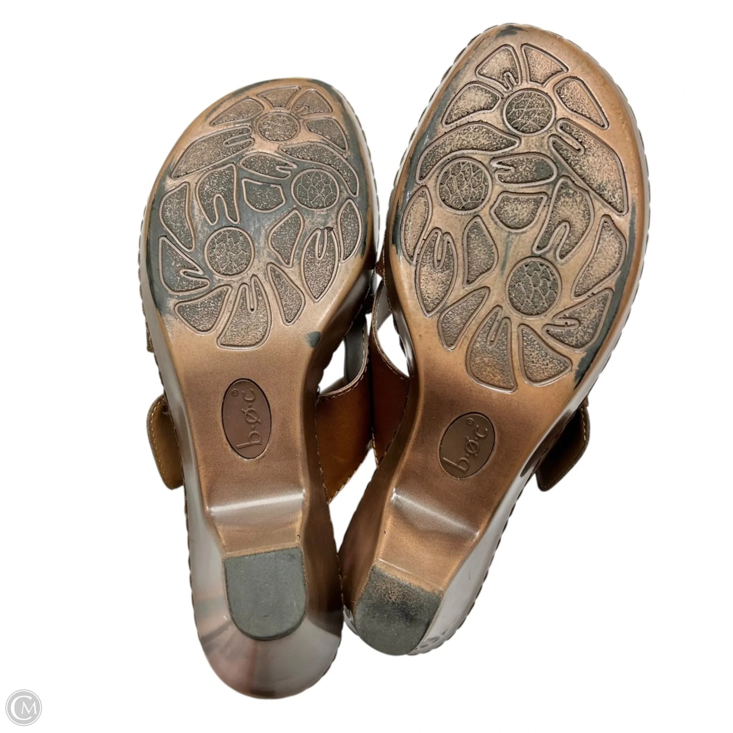 Sandals Heels Block By Boc In Brown, Size: 8