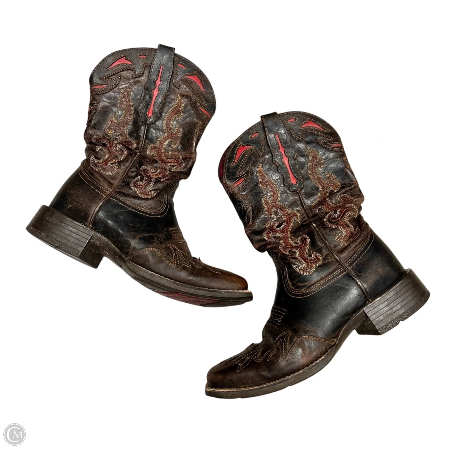 Boots Leather By Ariat In Brown, Size: 7