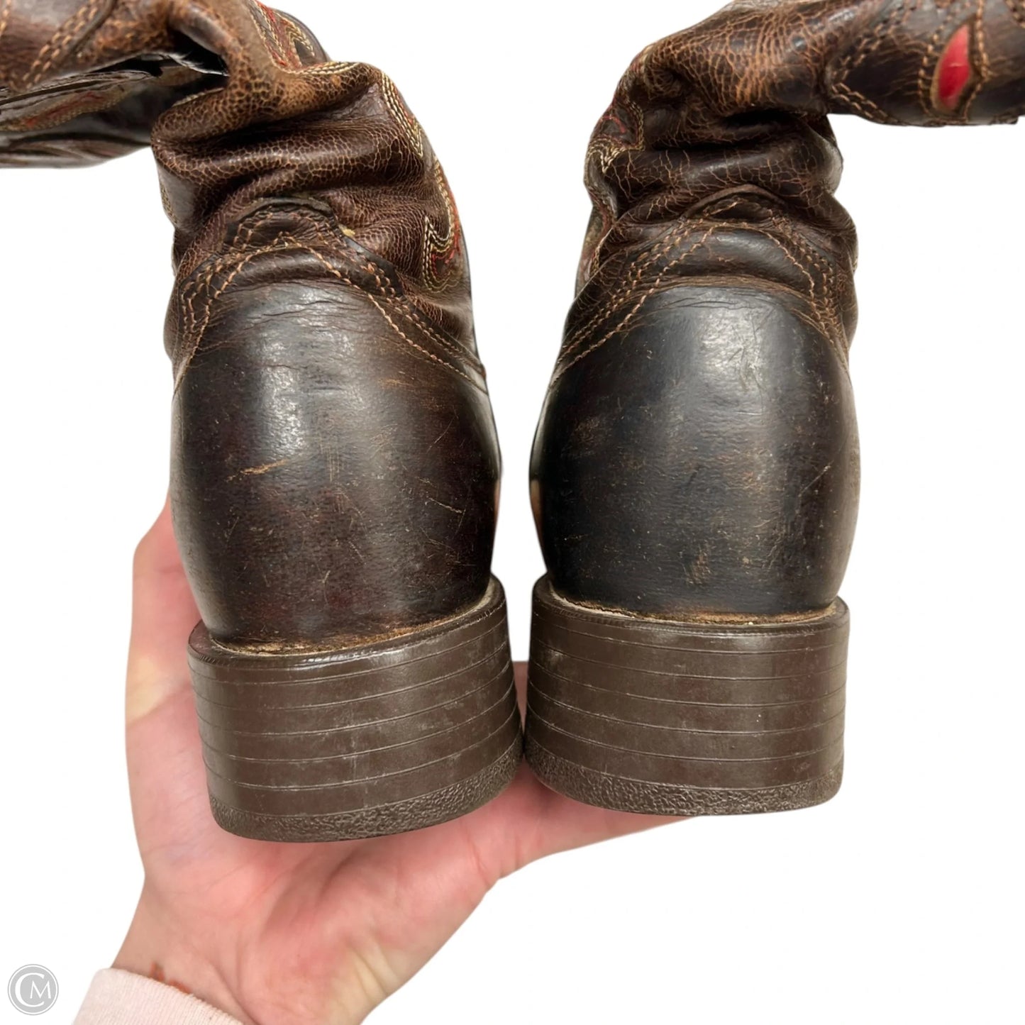 Boots Leather By Ariat In Brown, Size: 7