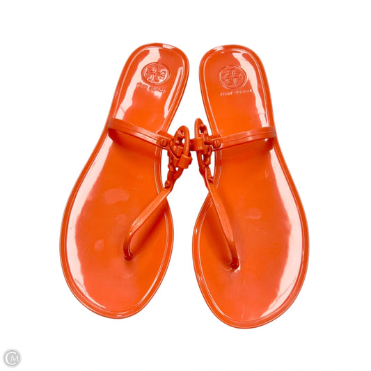 Sandals Designer By Tory Burch In Orange, Size: 9