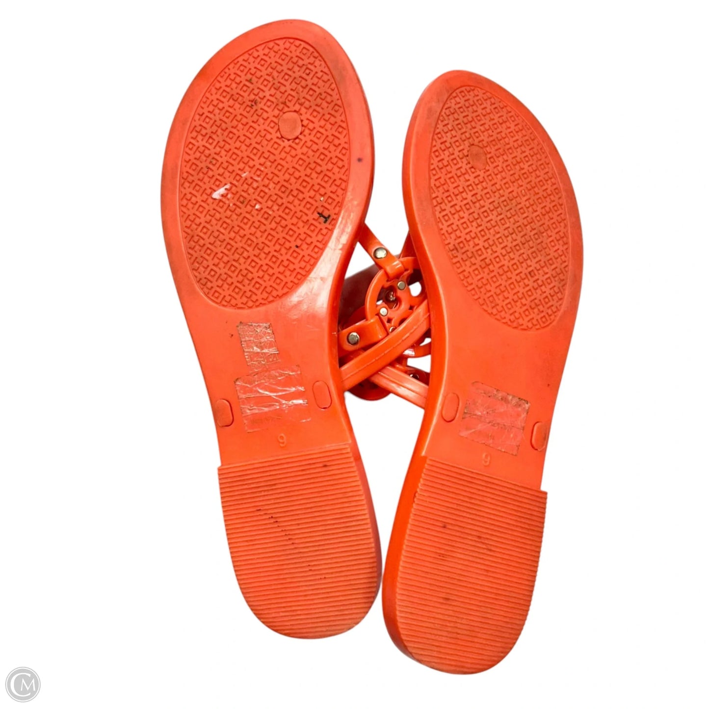Sandals Designer By Tory Burch In Orange, Size: 9
