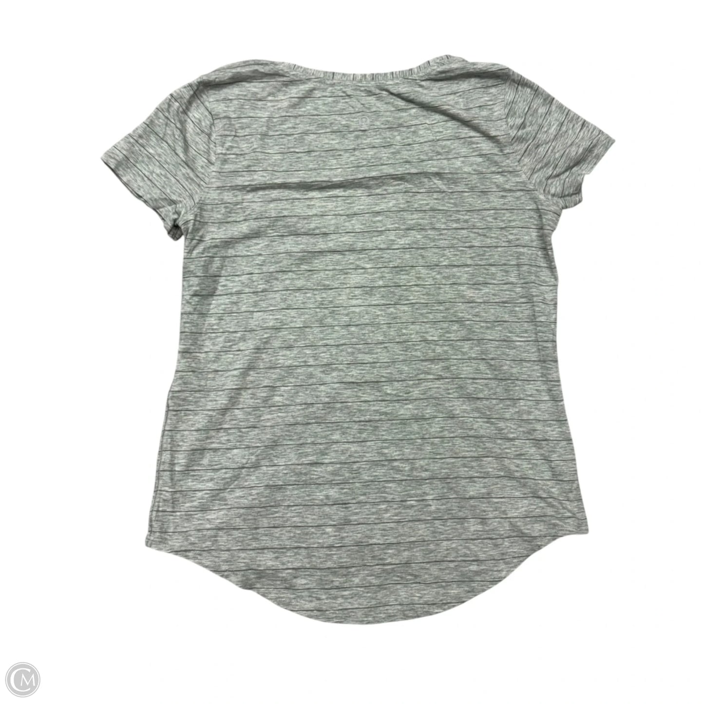 Athletic Top Short Sleeve By Lululemon In Grey, Size: S