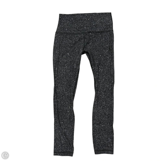 Athletic Leggings By Lululemon In Grey & White, Size: S