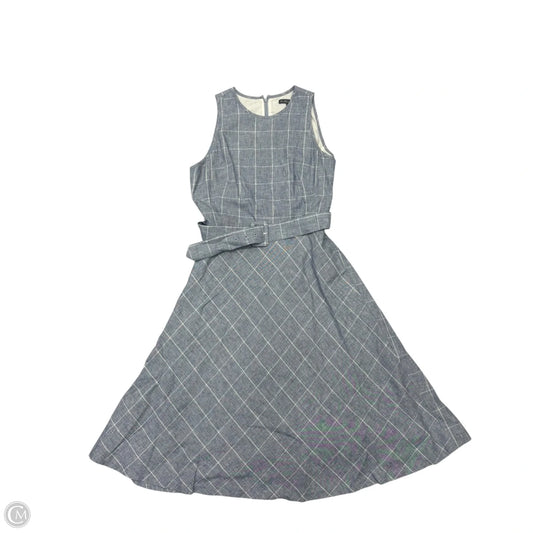 Dress Casual Midi By Brooks Brothers In Blue & White, Size: M