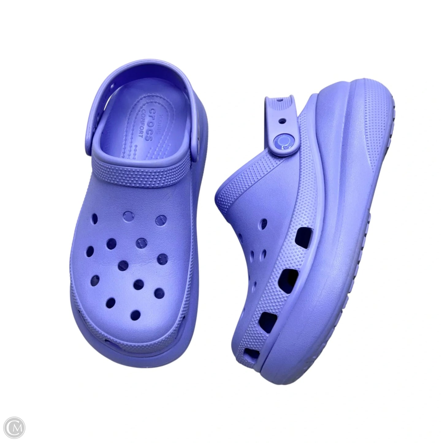 Sandals Platform By Crocs In Purple, Size: 7