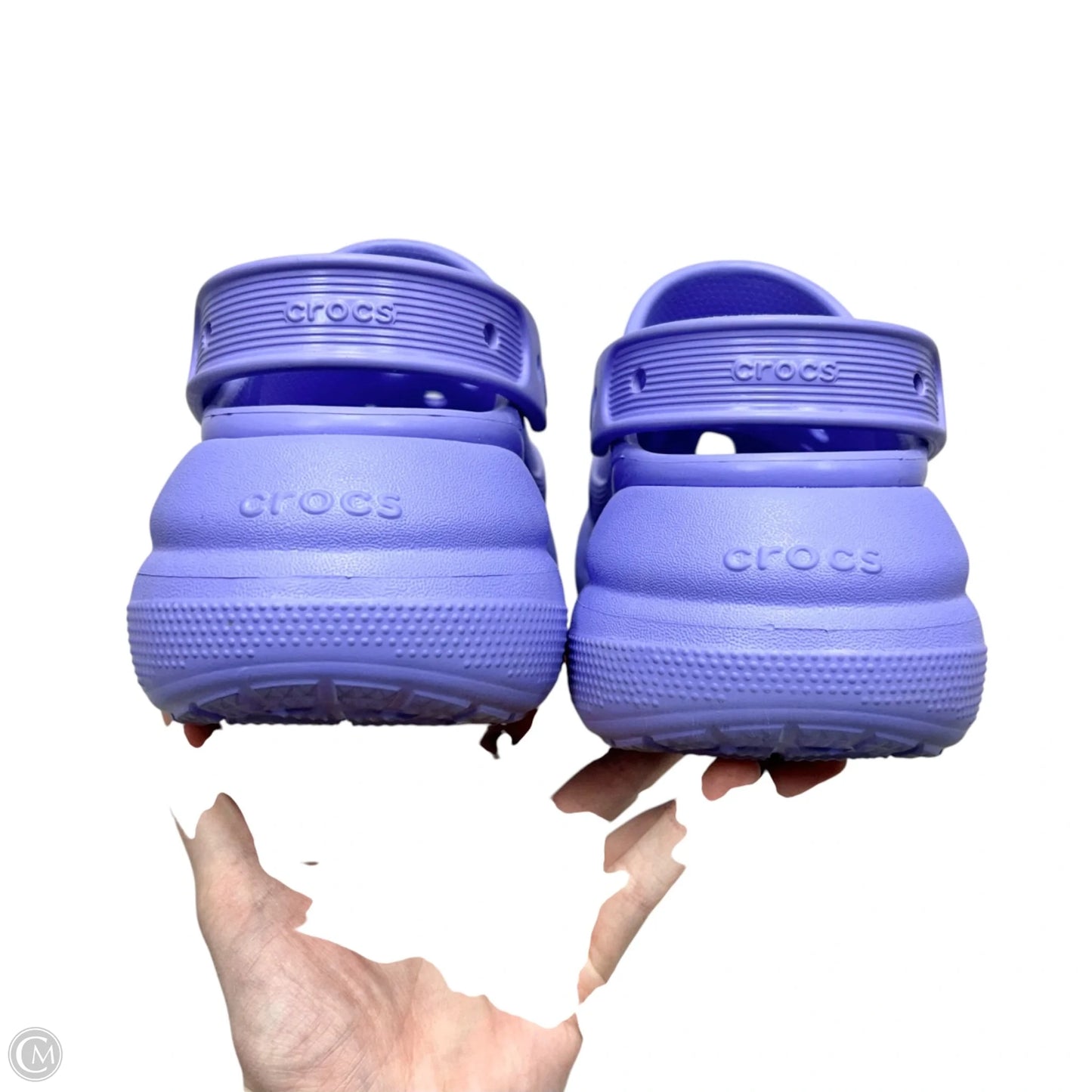 Sandals Platform By Crocs In Purple, Size: 7