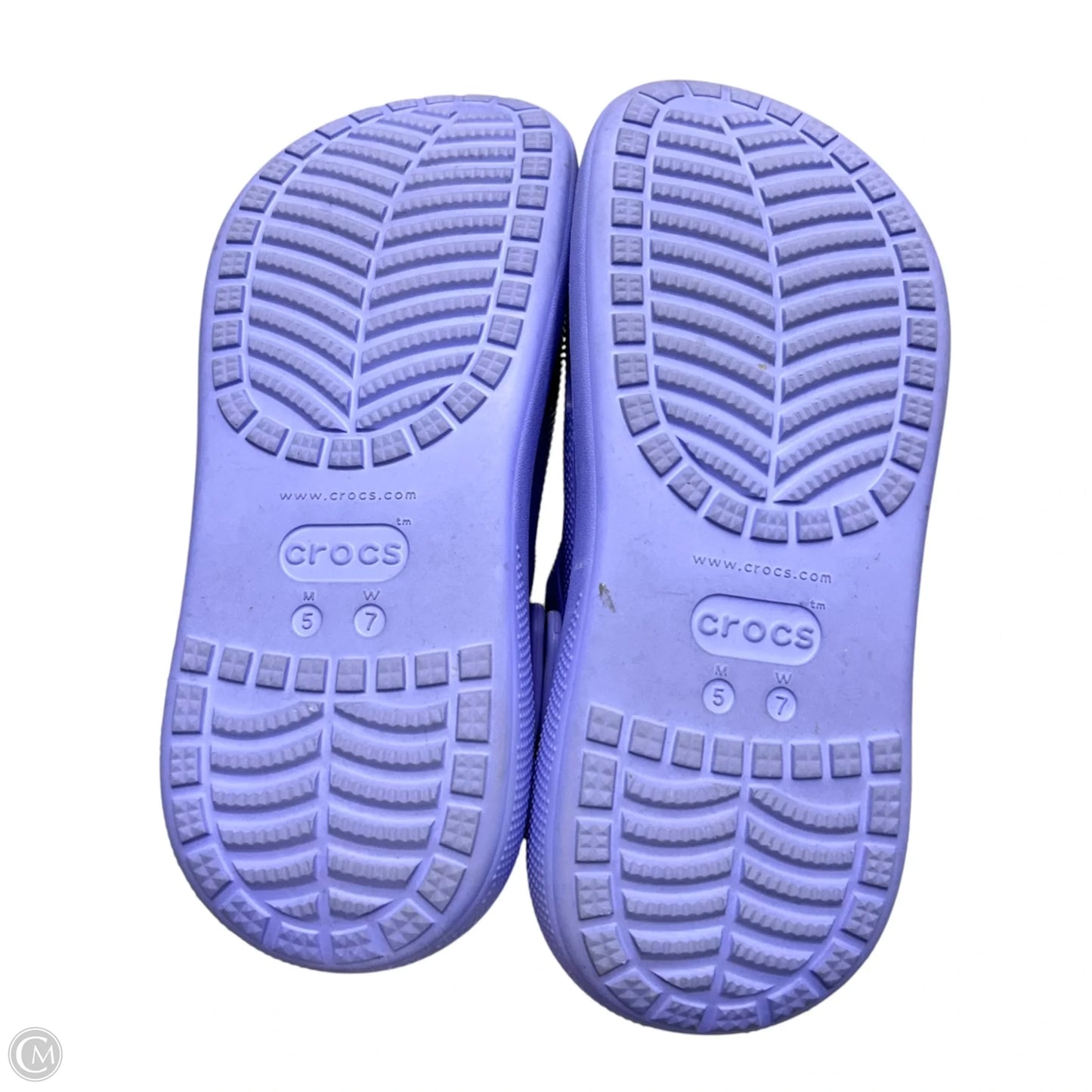 Sandals Platform By Crocs In Purple, Size: 7