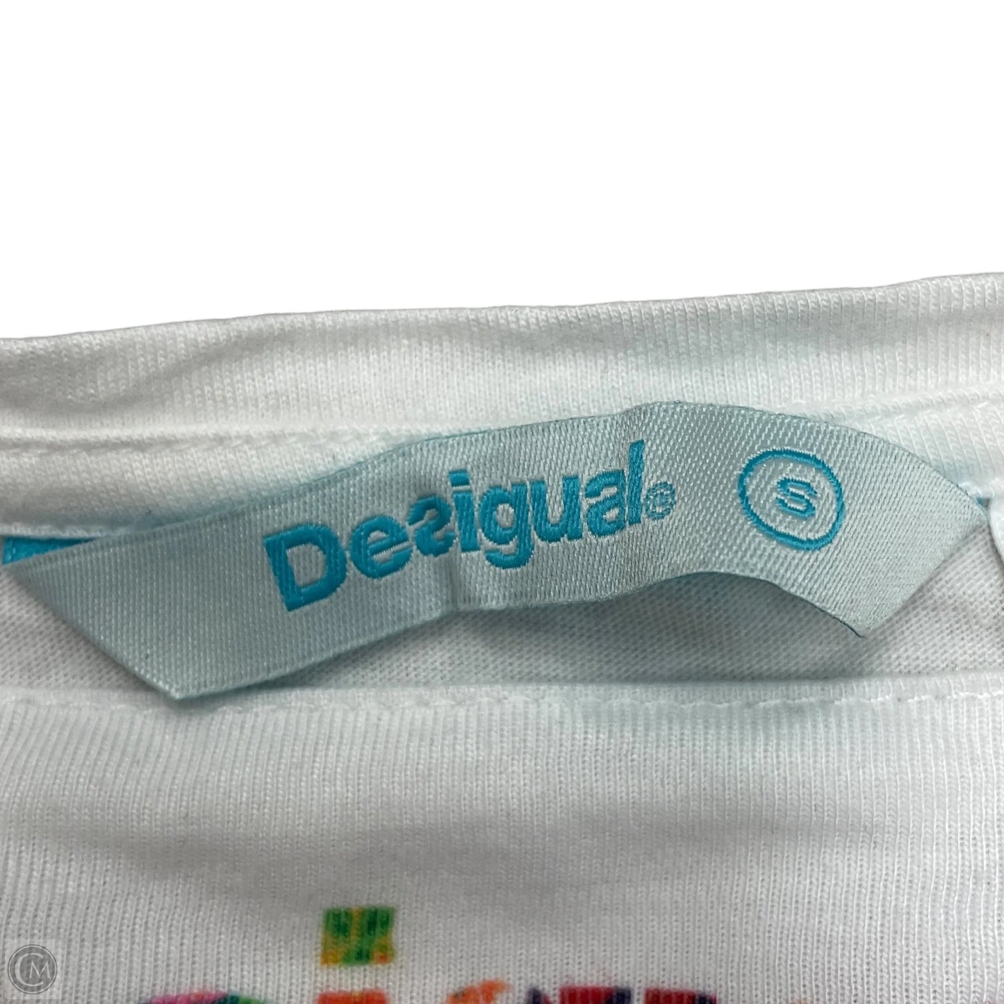 Top Short Sleeve By Desigual In White, Size: S