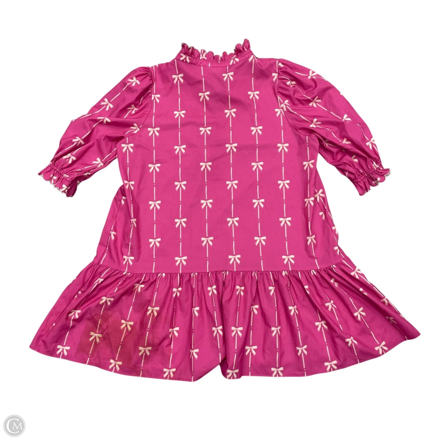 Dress Casual Short By Bibi In Cream & Pink, Size: L