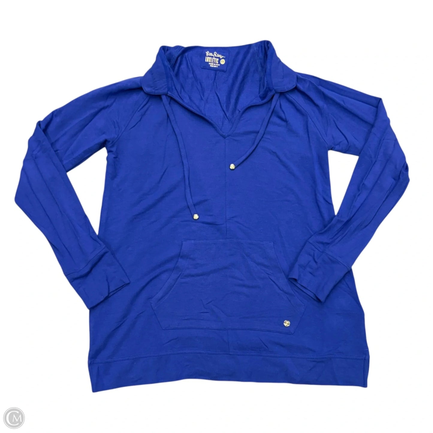 Top Long Sleeve Designer By Lilly Pulitzer In Blue, Size: M