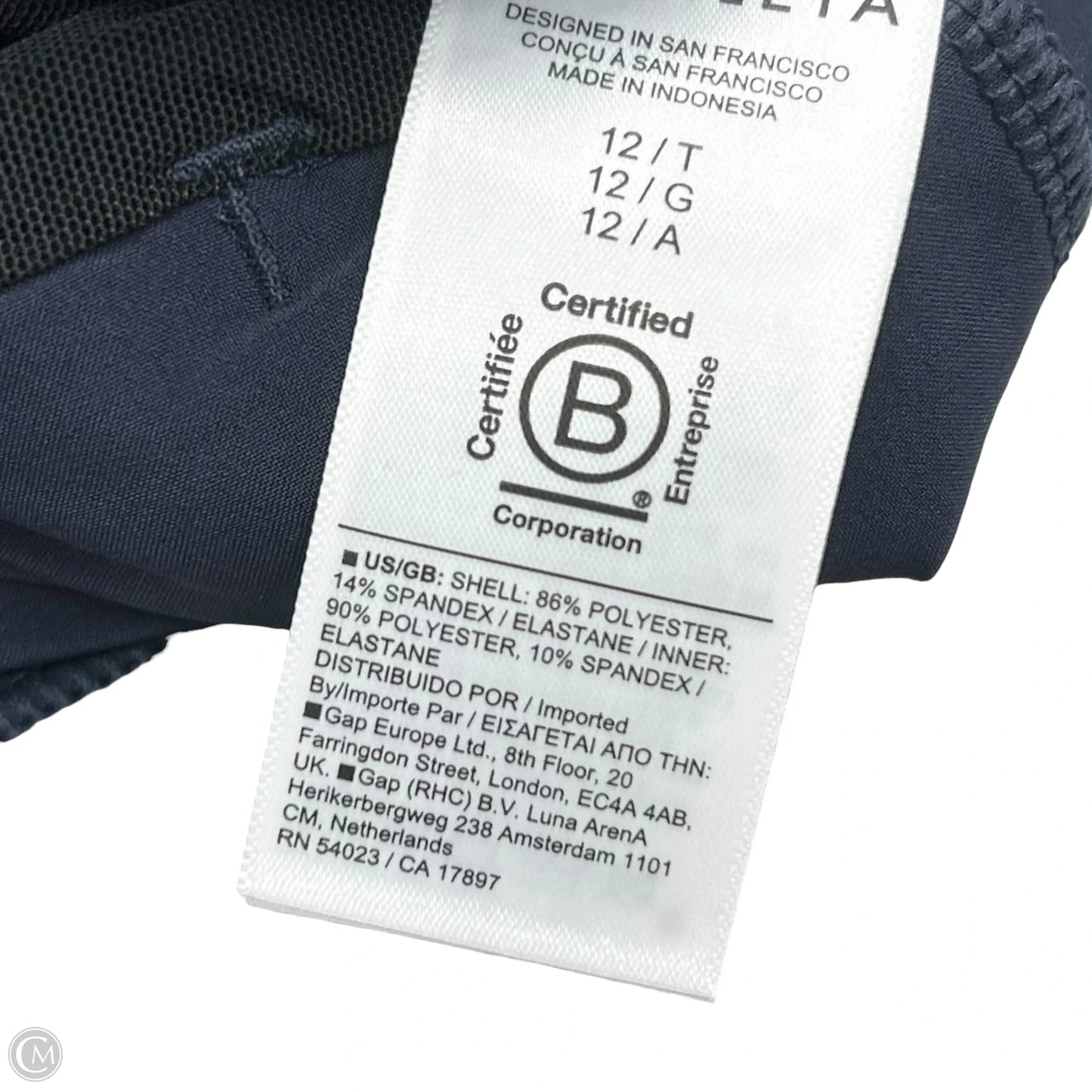 Athletic Skort By Athleta In Navy, Size: Lt