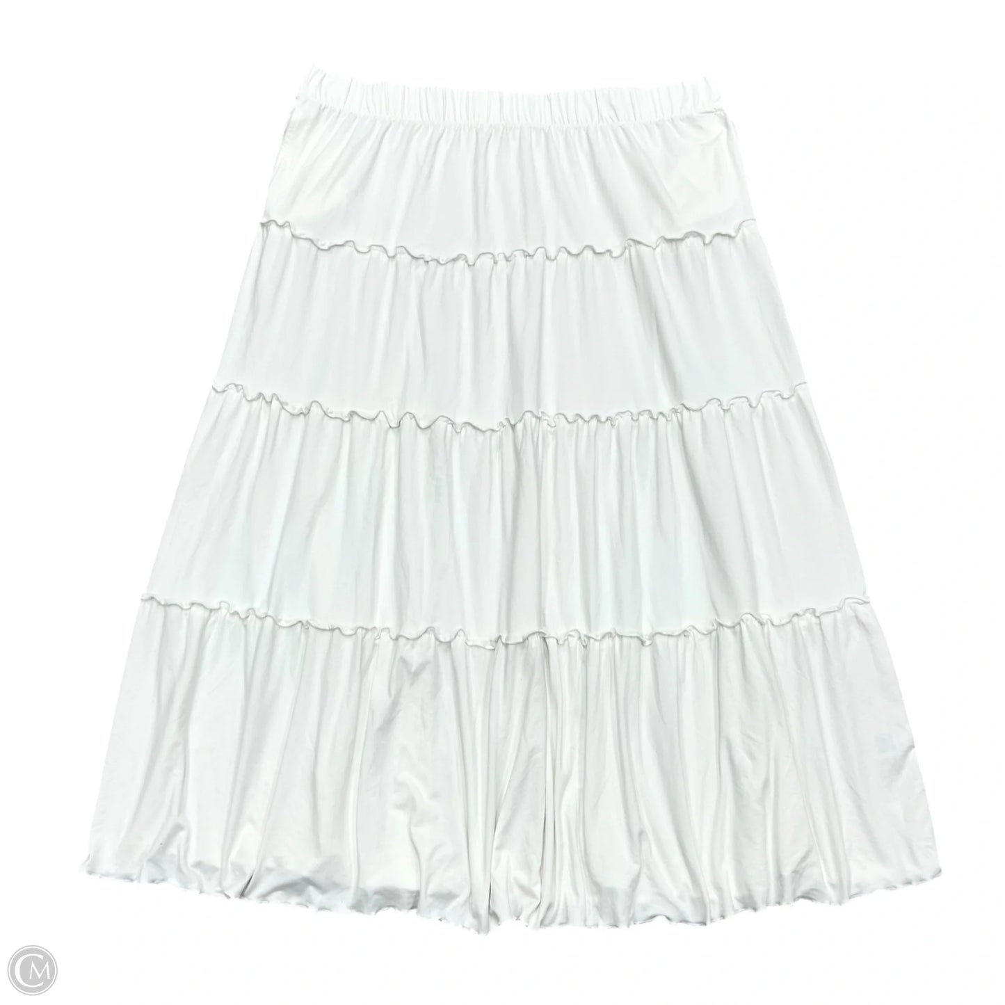 Skirt Maxi By White Mark In White, Size: 3x