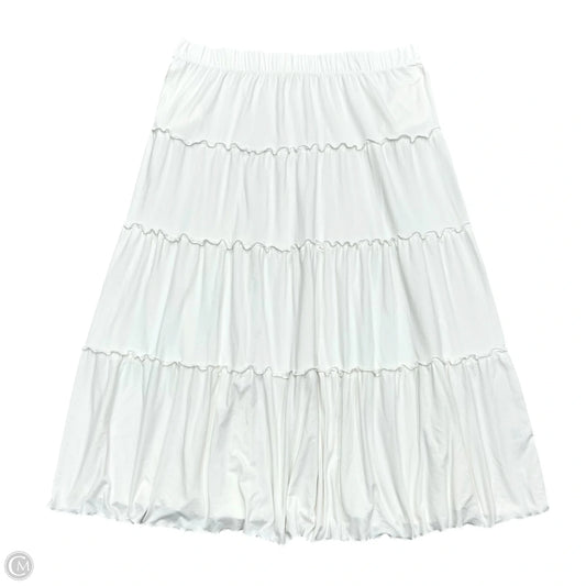 Skirt Maxi By White Mark In White, Size: 3x