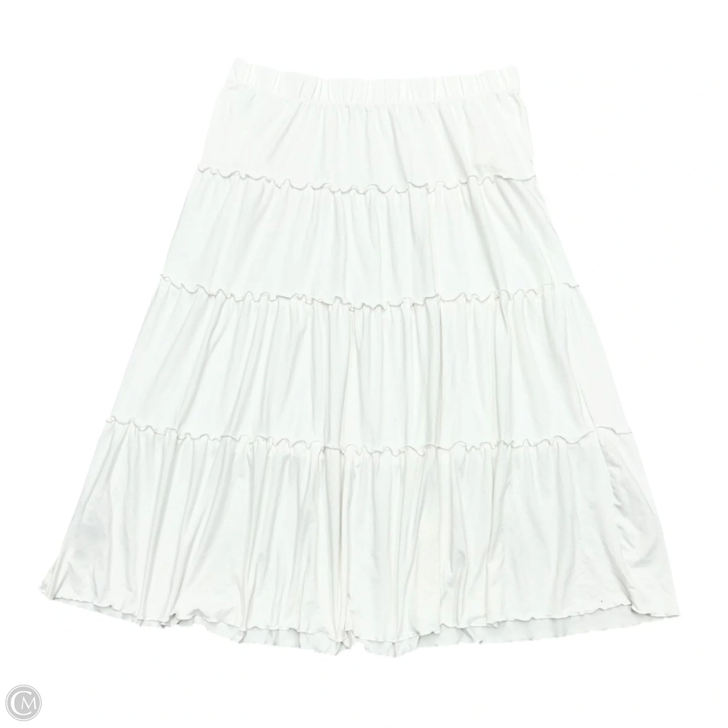 Skirt Maxi By White Mark In White, Size: 3x