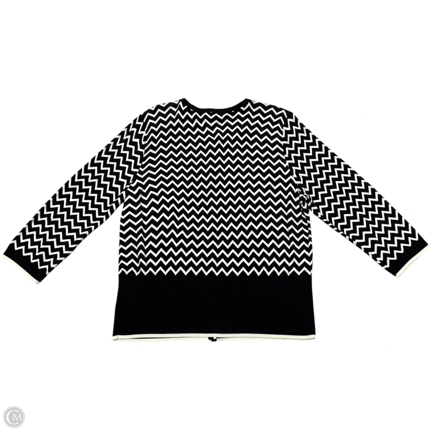 Cardigan By Talbots In Black & White, Size: Xl