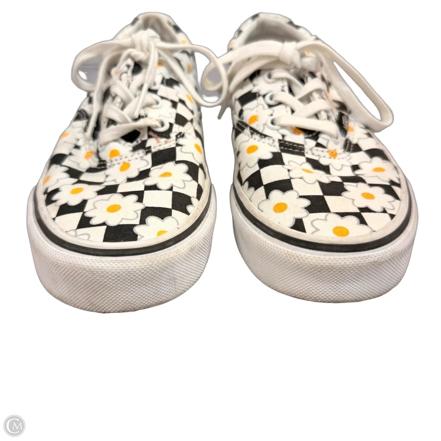 Shoes Sneakers By Vans In Black & White, Size: 7