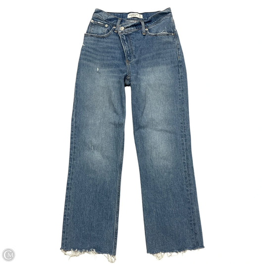Jeans Straight By Abercrombie And Fitch In Blue Denim, Size: 0