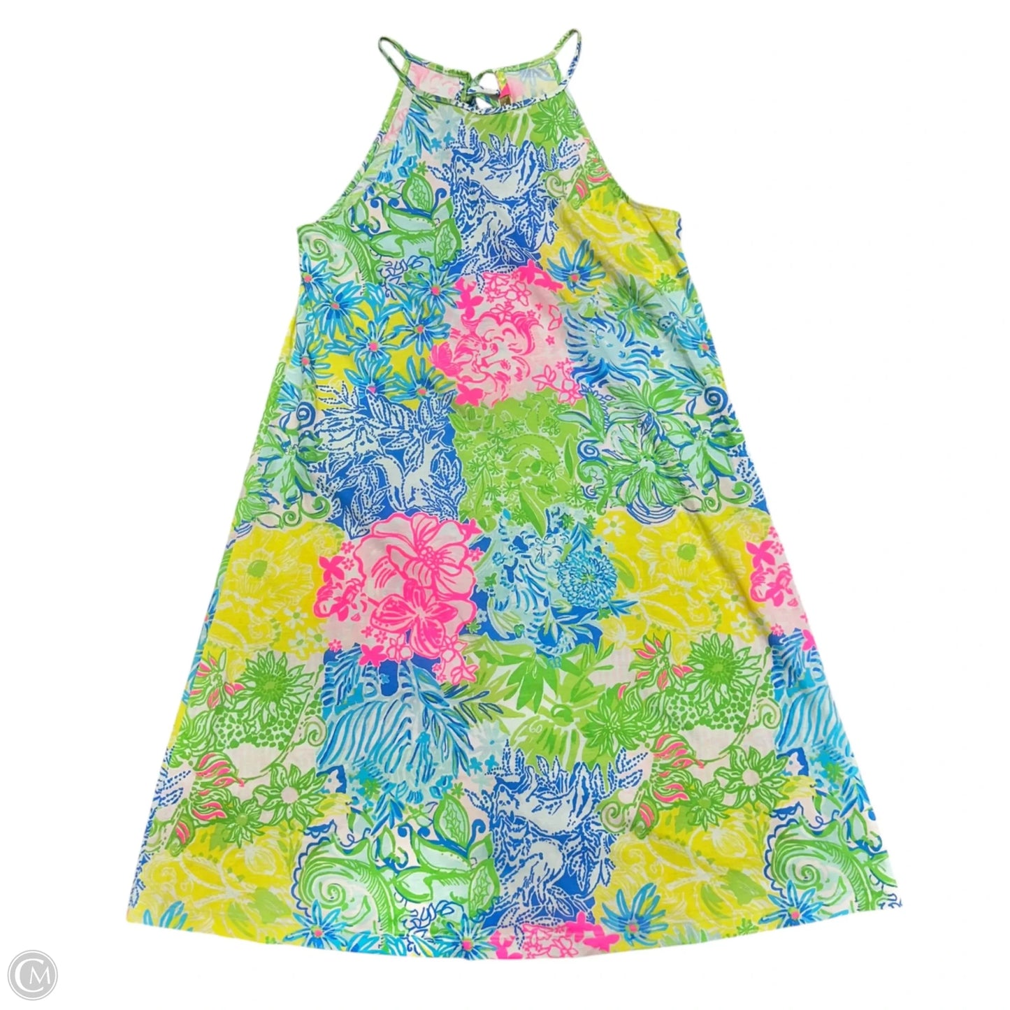 Dress Designer By Lilly Pulitzer In Blue & Green, Size: Xxs