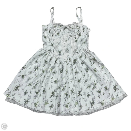 Dress Party Short In Green & White, Size: M