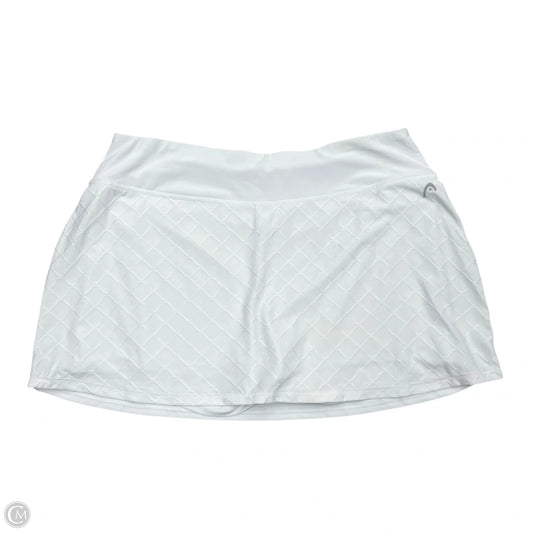 Athletic Skort By Head In White, Size: Xl