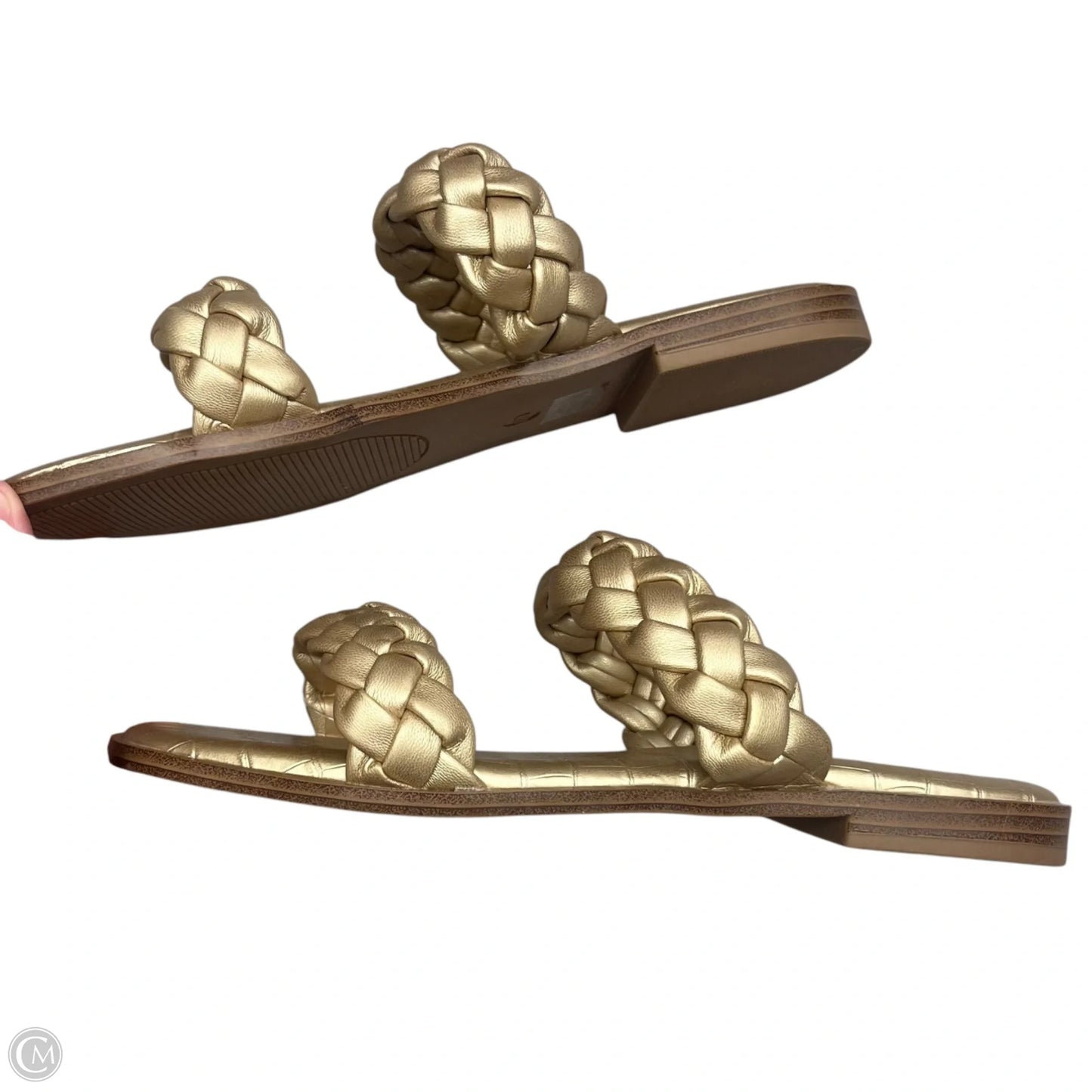 Sandals Flats By Cushionaire In Gold, Size: 8