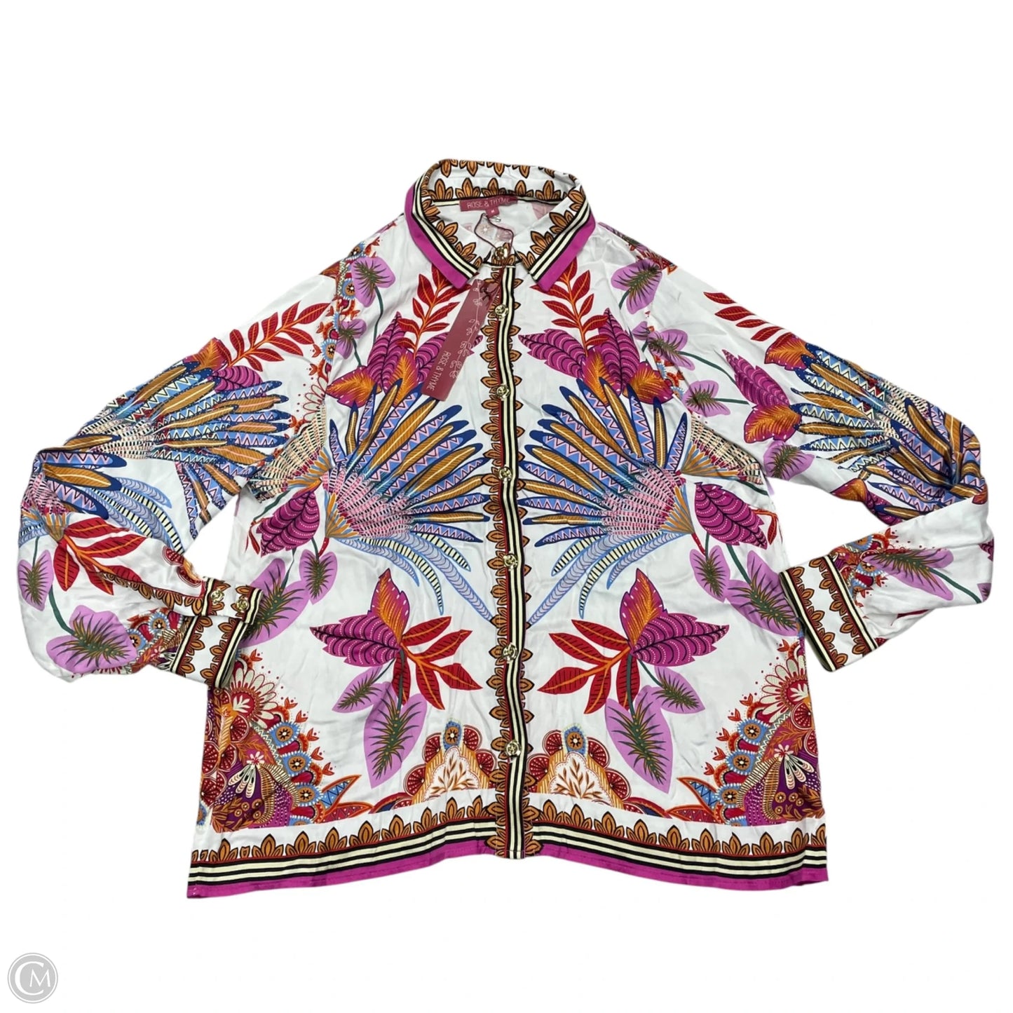 Blouse 3/4 Sleeve By Rose & Thyme In Floral Print, Size: M