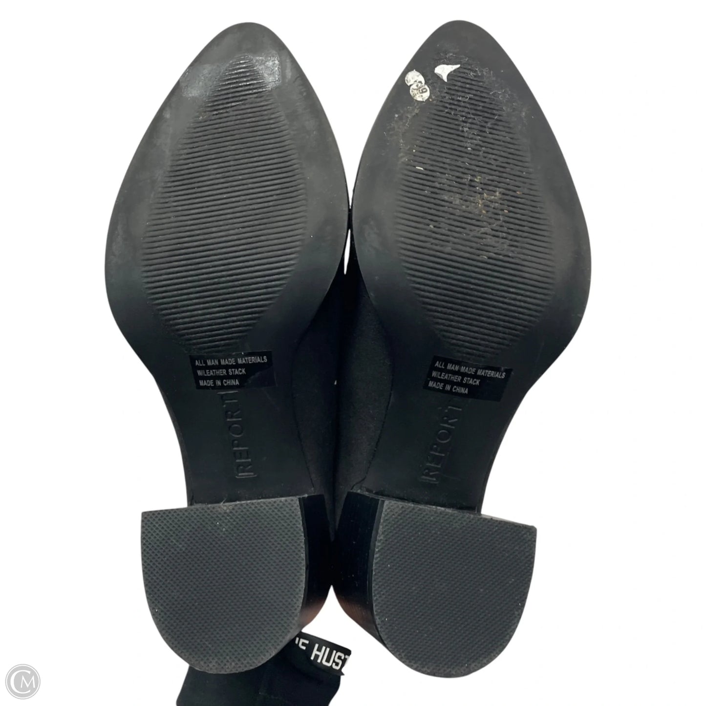 Shoes Heels Block By Report In Black & Silver, Size: 5.5