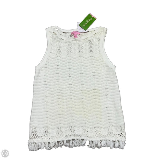Top Sleeveless Designer By Lilly Pulitzer In White, Size: S