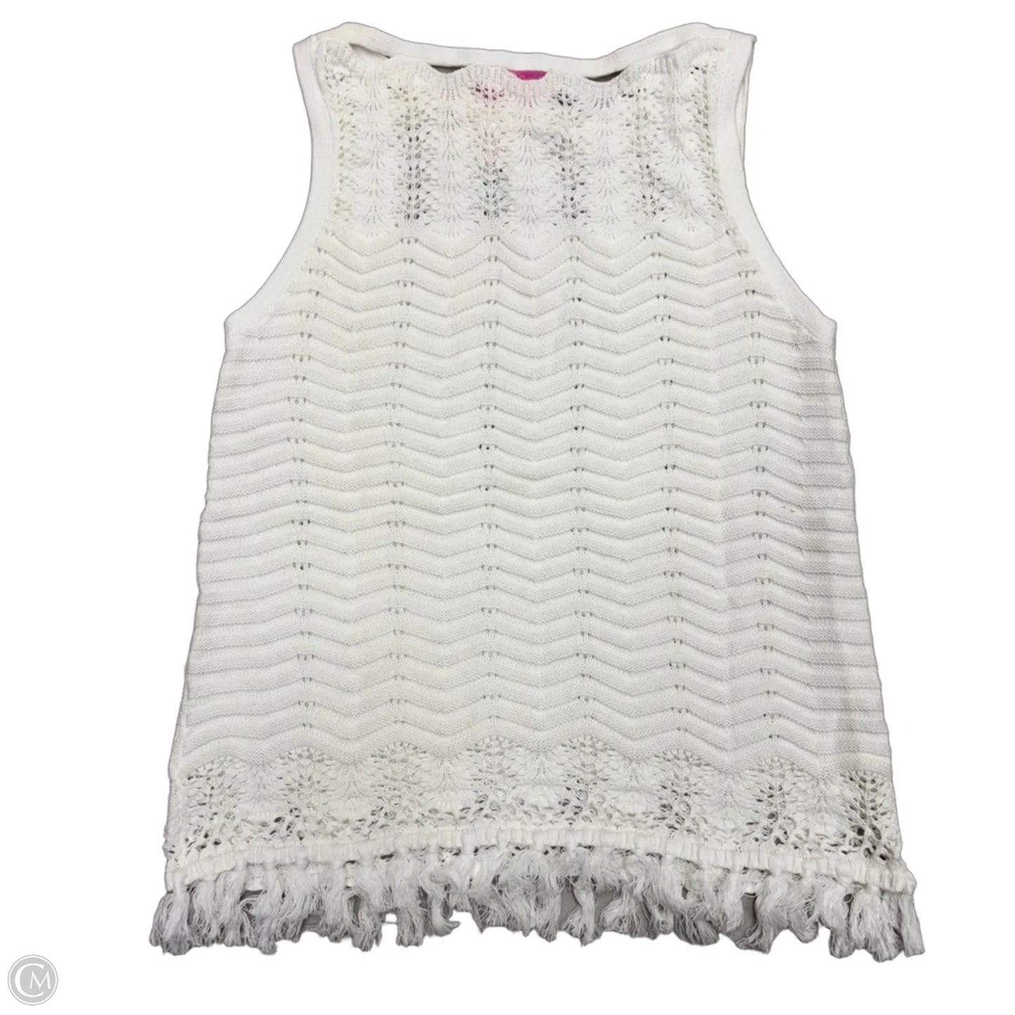 Top Sleeveless Designer By Lilly Pulitzer In White, Size: S