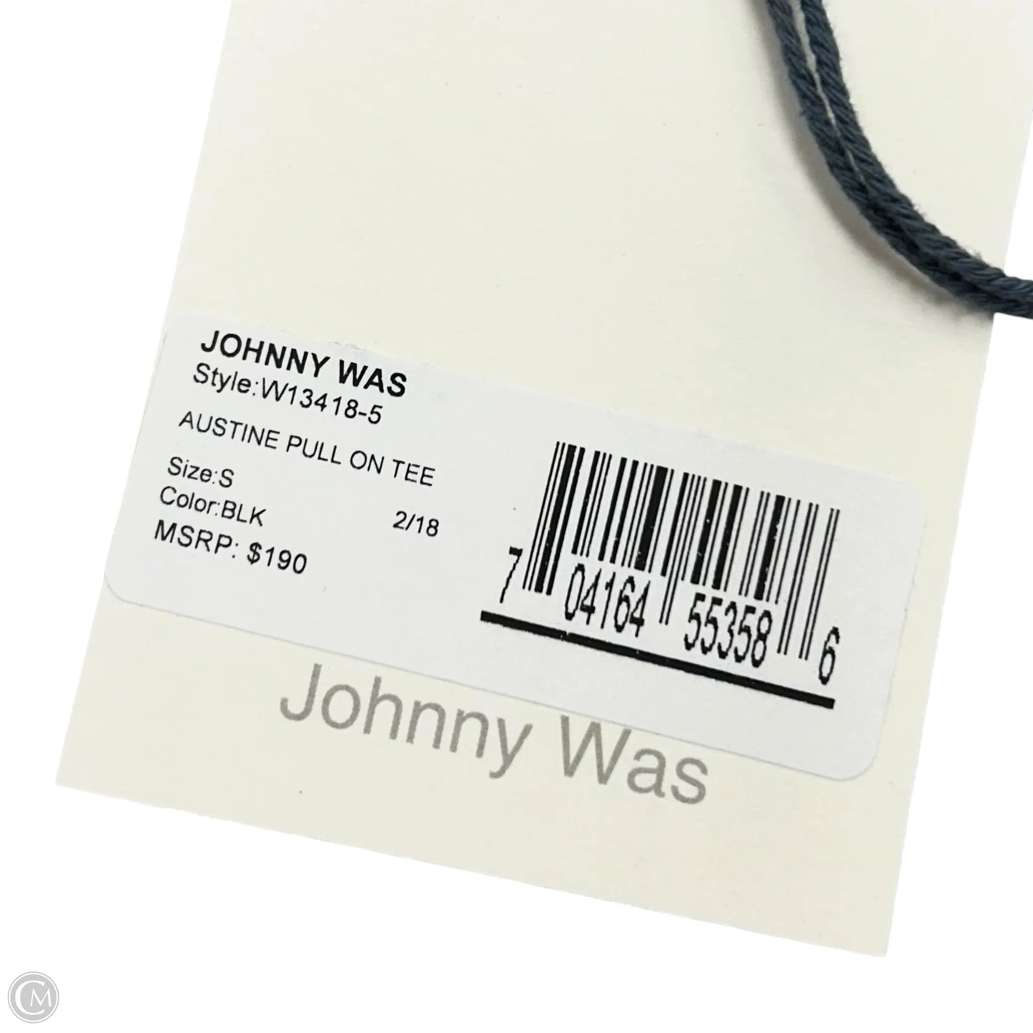 Top Short Sleeve By Johnny Was In Black & Red, Size: S