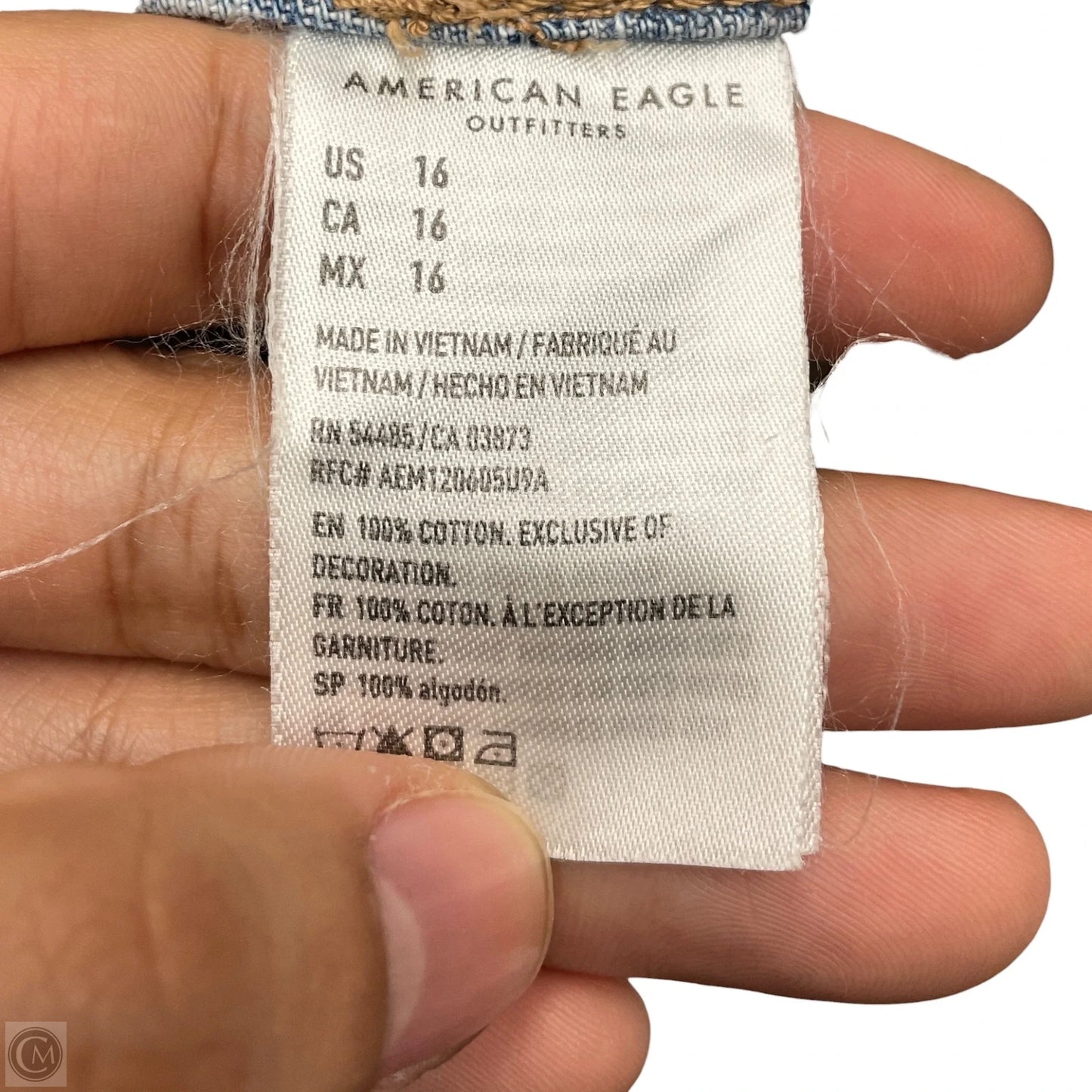 Shorts By American Eagle In Blue Denim, Size: 16
