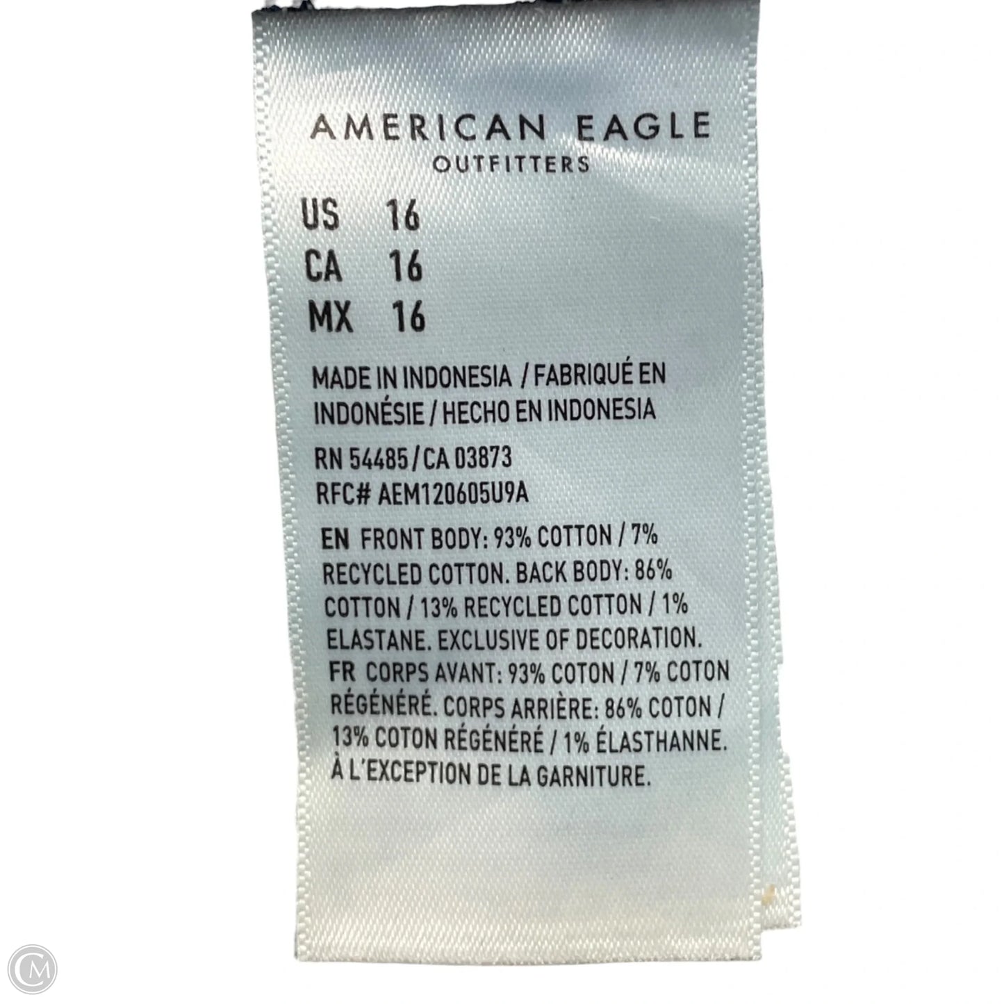 Shorts By American Eagle In Blue Denim, Size: 16