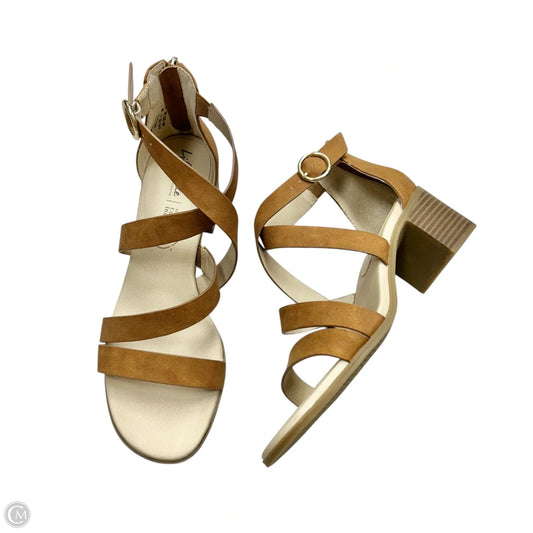 Sandals Heels Block By Life Stride In Brown, Size: 8