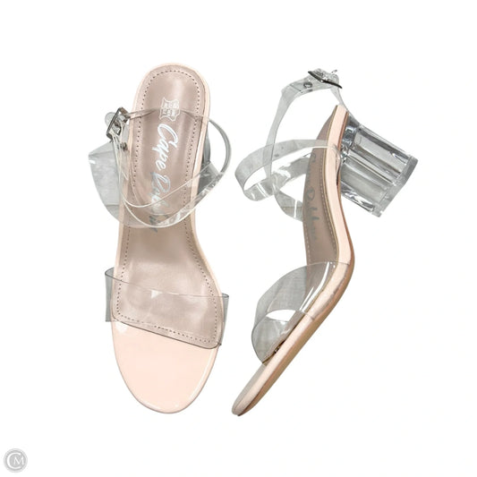 Sandals Heels Block By Cape Robbin In Clear, Size: 8