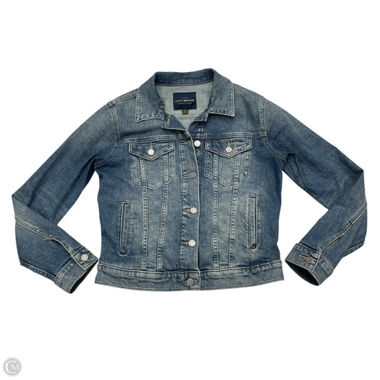 Jacket Denim By Lucky Brand In Blue Denim, Size: S